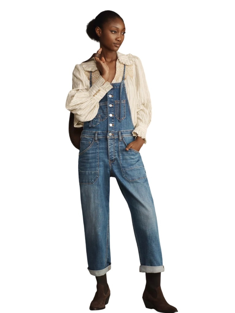 Pilcro Blue Denim Jeans Overalls